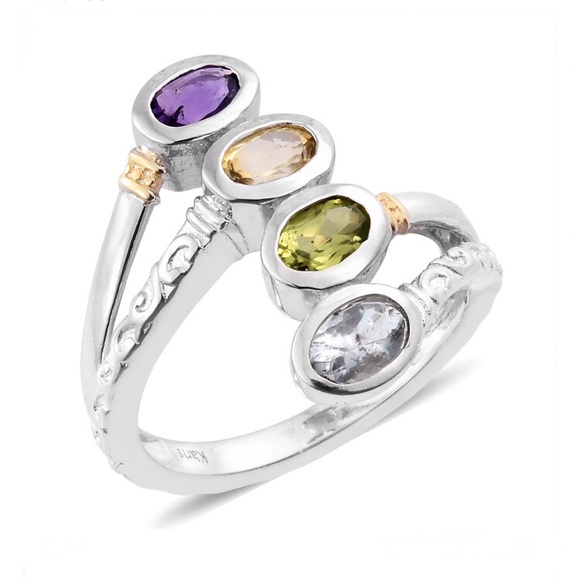 Jewelry - NEW Topaz, Amethyst, Peridot, Citrine Bypass Ring